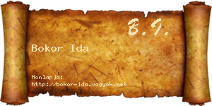 Bokor Ida névjegykártya