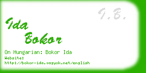 ida bokor business card